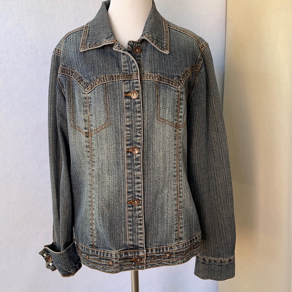 Stud Embellished Jean Jacket F.L. Jeans